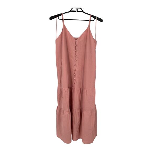 Ted Baker dress Luaan button through cami sleeveless pink size 5 (US 12) - Picture 3 of 7